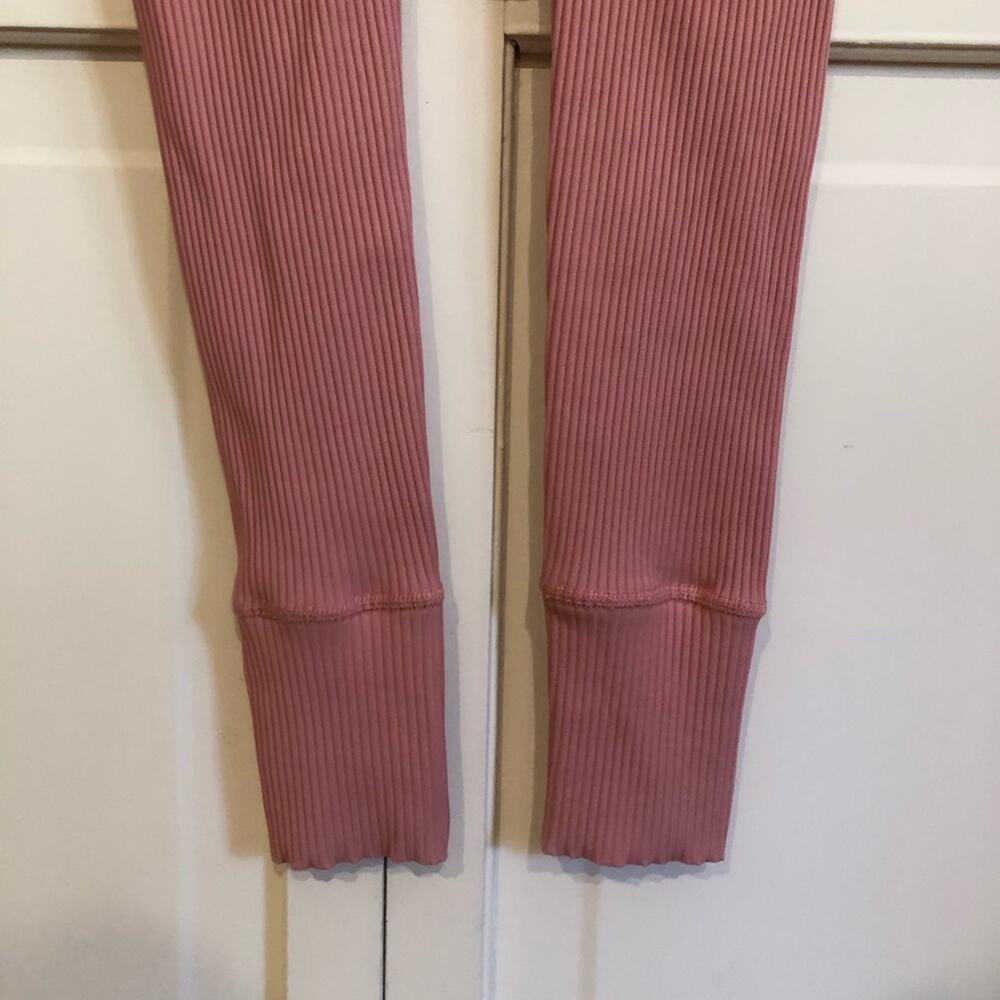 REVOLVE Year Of Ours Pink Mauve Ribbed Leggings - Picture 7 of 8